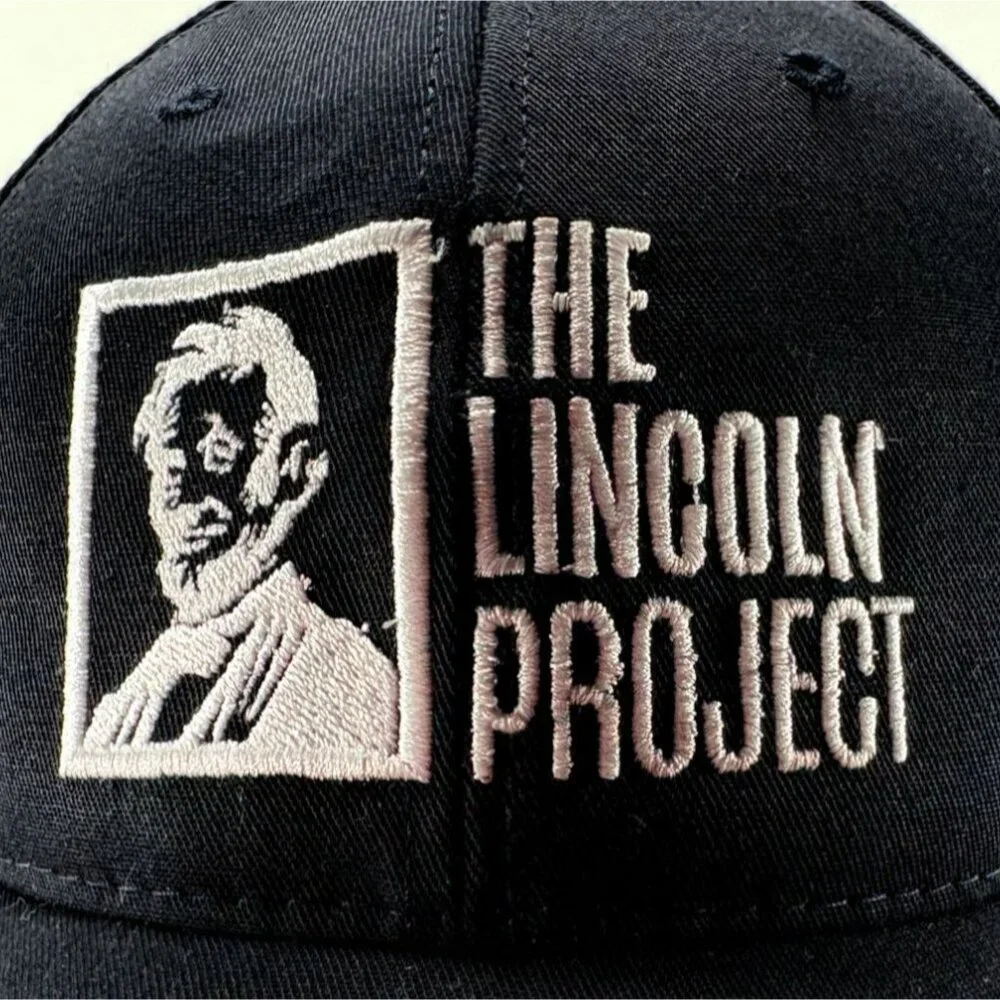The Lincoln Project Embroidered Logo‎ Black Baseball Cap Hat Adjustable USA